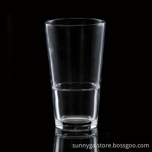 Stackable glass tumblers, good use in bar with FDA standard